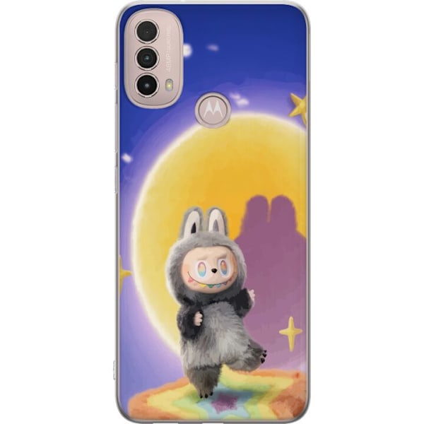 Motorola Moto E40 Läpinäkyvä kuori Labubu Neon Pop - Neonv
