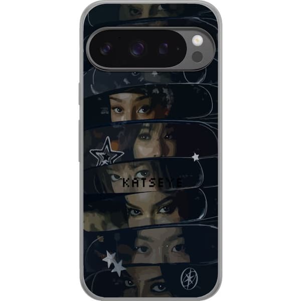 Yhteensopiva Puhelinkuori Google Pixel 9 Pro XL KATSEYE musta
