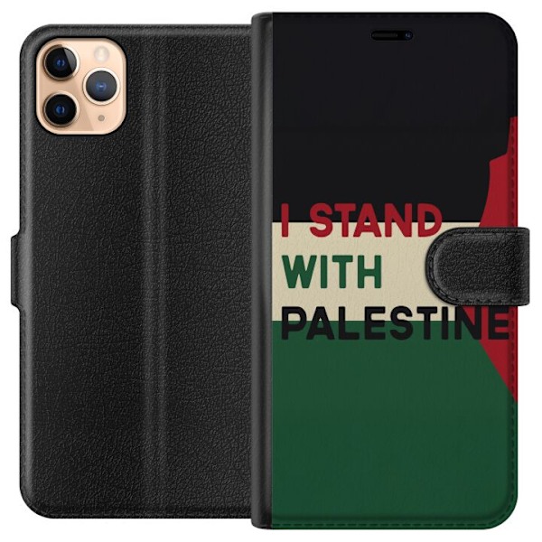 Apple iPhone 11 Pro Max Tegnebogsetui Stå sammen med Palæstina - solidaritetsdesign med en stærk besked