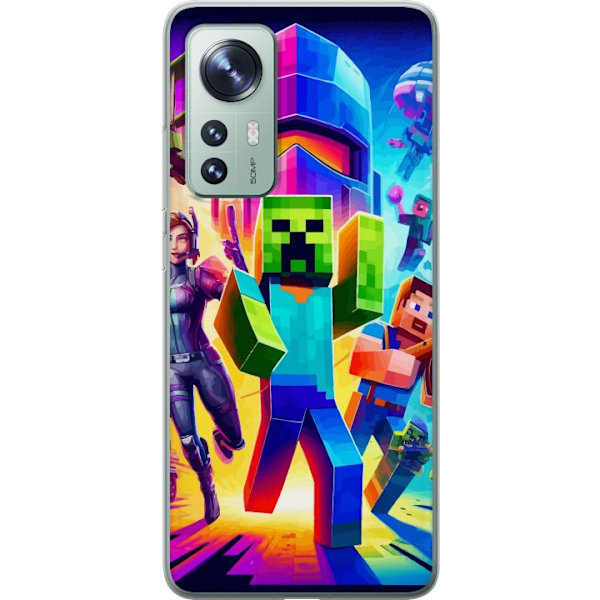 Xiaomi 12 Gennemsigtig cover Fortnite vs Minecraft