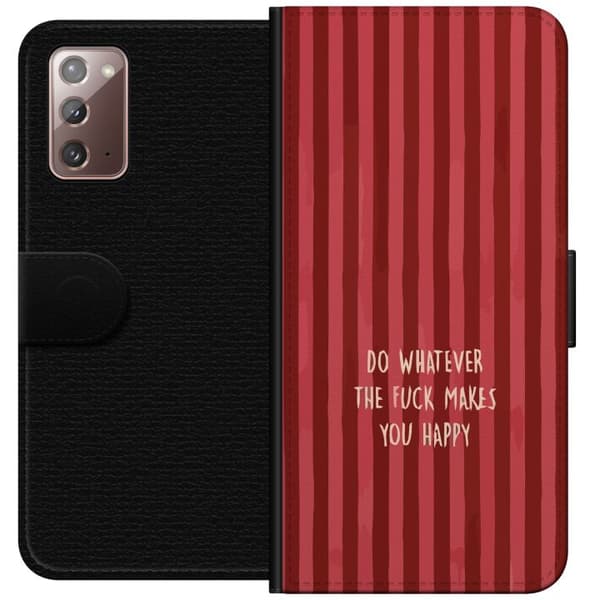 Kompatibelt Lommeboketui til Samsung Galaxy Note20 Gör det som gör dig glad rød