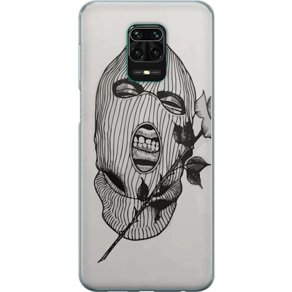Xiaomi Redmi Note 9 Pro Gennemsigtig cover Ski Maske Ros Streetwear Design Grafisk Motiv Spænding Urban Stil Gadekunst Maskerade Symbol