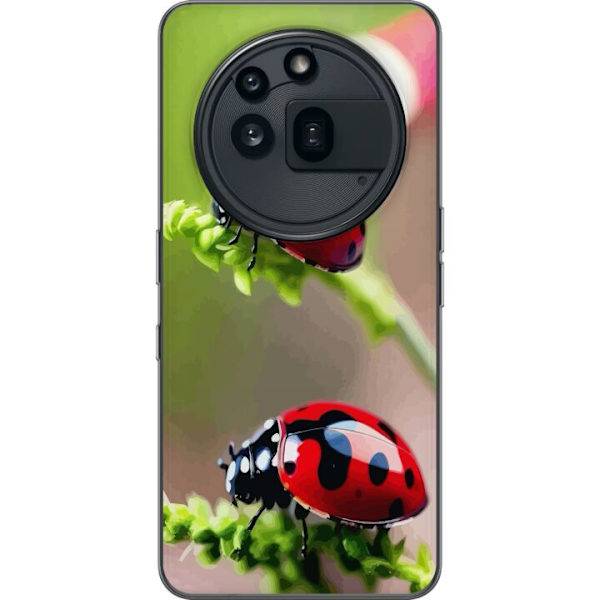 Nothing Phone (3a) Pro Läpinäkyvä kuori Leppäkerttu Hyönteinen Onni Symboli Luontoaihe Suosittu Graafinen Motiivi Koristelu Kesäkiertue