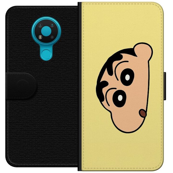Nokia 3.4 Tegnebogsetui Peeking Shinchan