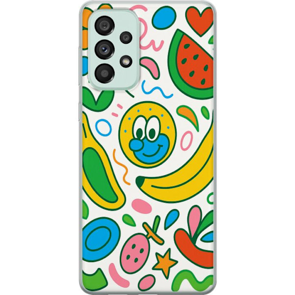 Samsung Galaxy A73 5G Läpinäkyvä kuori Perhosverho