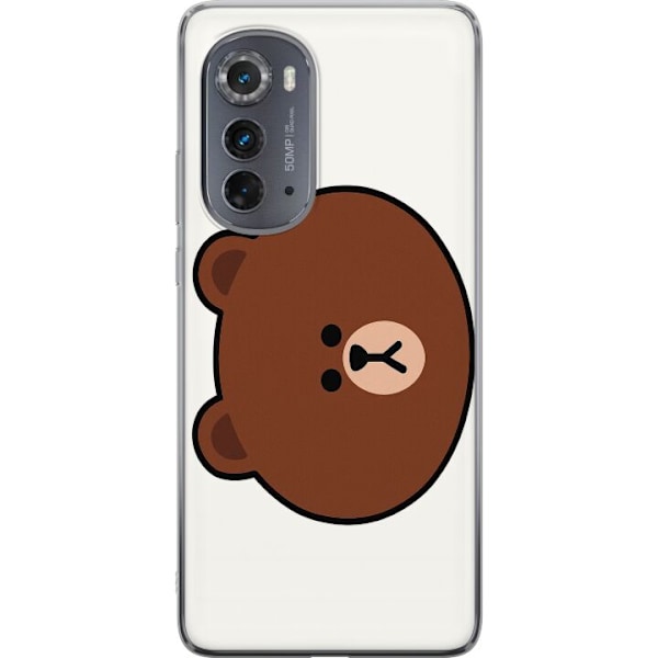 Motorola Edge (2022) Genomskinligt Skal line friends brown