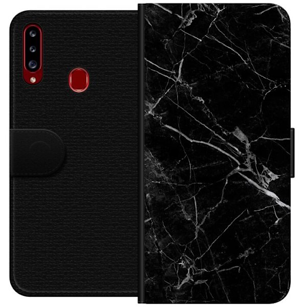 Samsung Galaxy A20s Plånboksfodral Marmor