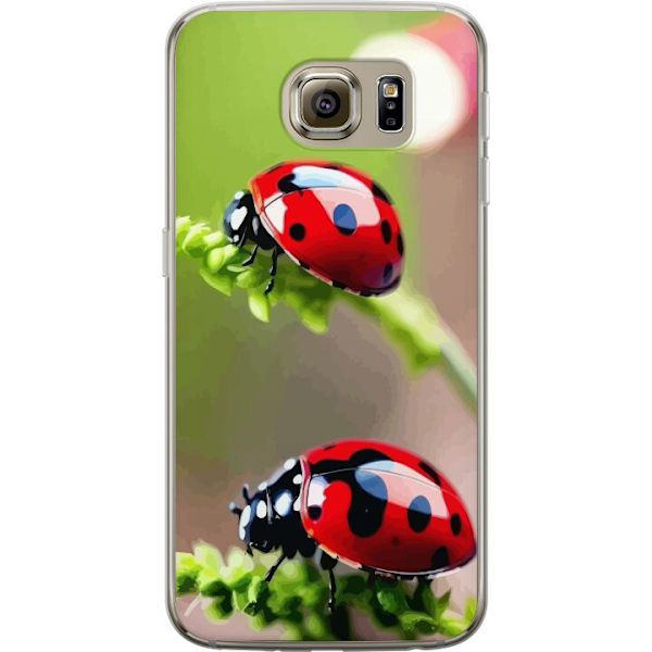 Samsung Galaxy S6 Läpinäkyvä kuori Leppäkerttu Hyönteinen Onni Symboli Luontoaihe Suosittu Graafinen Motiivi Koristelu Kesäkiertue