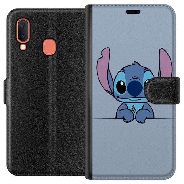 Samsung Galaxy A20e Tegnebogsetui Lilo & Stitch