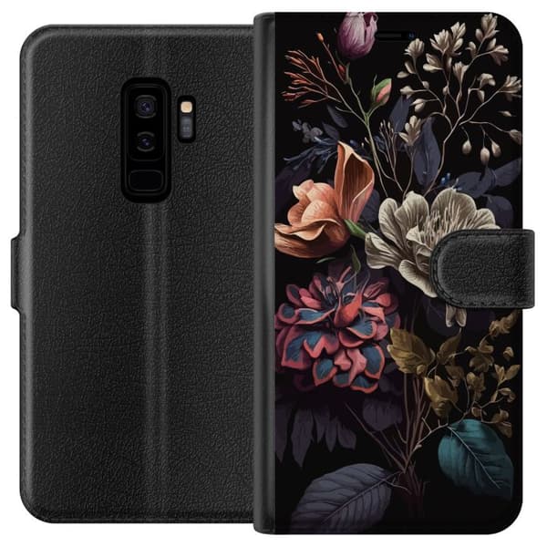 Kompatibel Tegnebogsetui til Samsung Galaxy S9+ Blomster