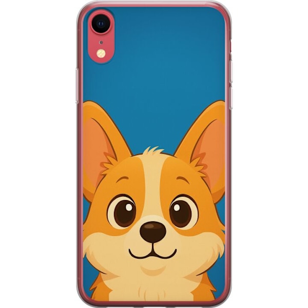 Apple iPhone XR Läpinäkyvä kuori Hello Corgi