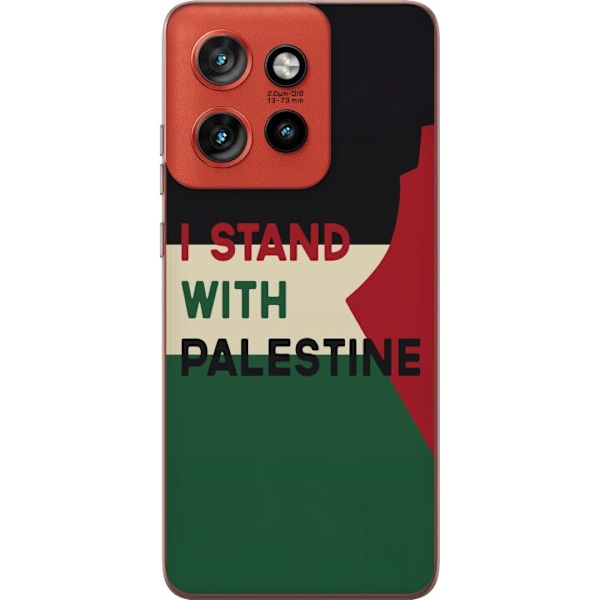 Motorola Edge 50 Neo Genomskinligt Skal Stand with Palestine – solidaritetsdesign med starkt budskap