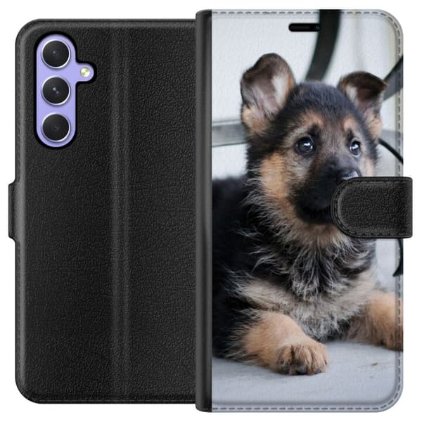 Kompatibelt Lommeboketui til Samsung Galaxy A54 Schäfer Valp