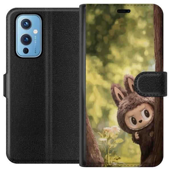 OnePlus 9 Plånboksfodral Labubu Graffiti Vibes – Gatukonst i monsterform