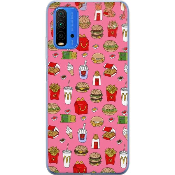 Kompatibelt Mobildeksel til Xiaomi Redmi Note 9 4G Fastfood rosa