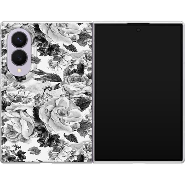 Kompatibelt Mobilskal till Samsung Galaxy Z Fold8 Grå rosor grå
