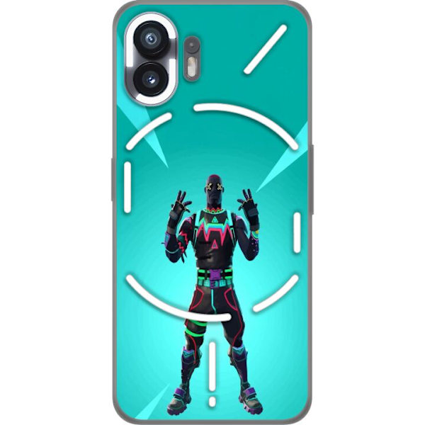 Nothing Phone (2) Läpinäkyvä kuori musta ritari fortnite