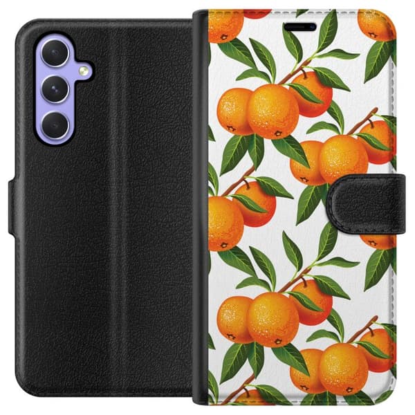 Kompatibel Tegnebogsetui til Samsung Galaxy A54 Appelsin