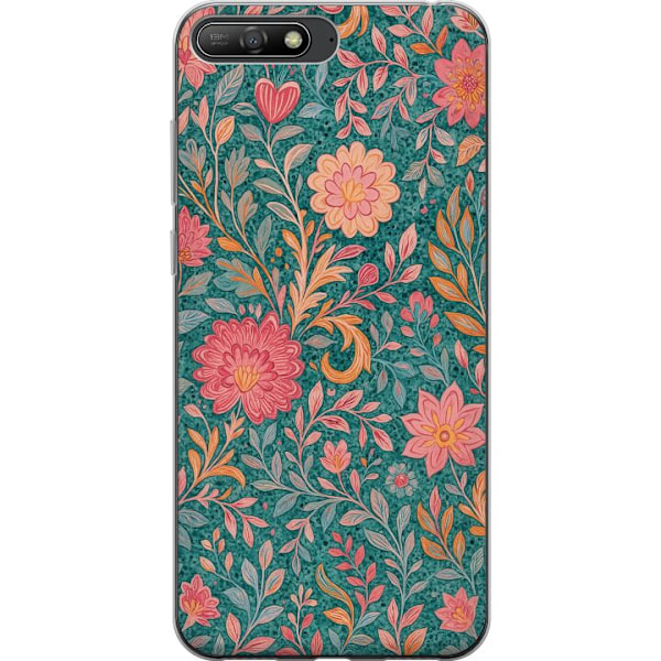 Huawei Y6 (2018) Genomskinligt Skal Floral Dream