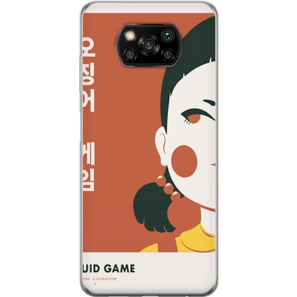 Xiaomi Poco X3 NFC Genomskinligt Skal Squid Game