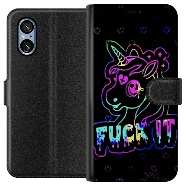 Sony Xperia 10 VI Tegnebogsetui Fuck it Unicorn