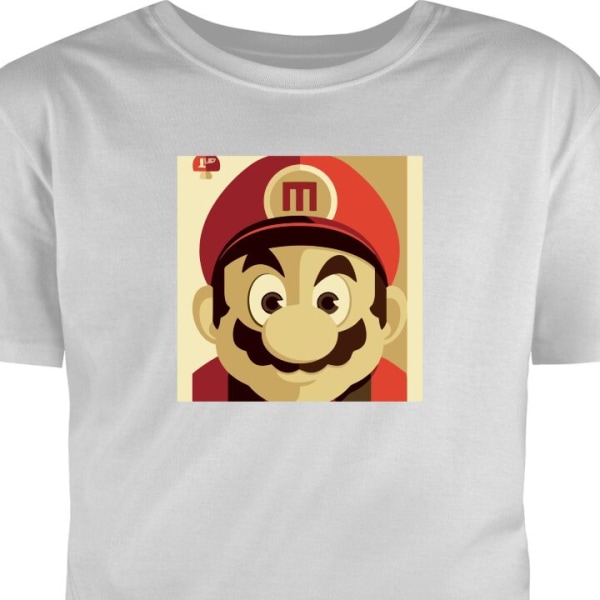 T-Shirt Super Mario grå XXL
