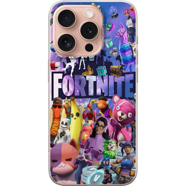 Apple iPhone 16 Pro Läpinäkyvä kuori Fortnite Hahmot Peliteema Ikonit Peli Suunnittelu Suosittu Taistelurojalainen Lapset Pelihahmojen Teema