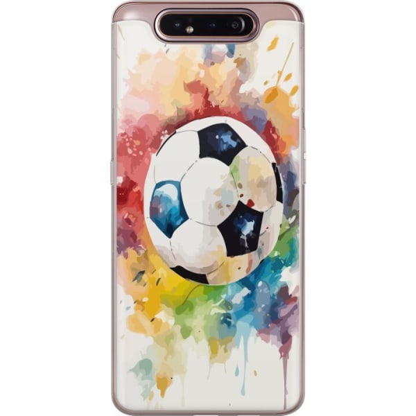 Samsung Galaxy A80 Gennemsigtig cover Fodbold