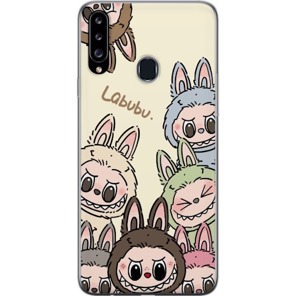 Samsung Galaxy A20s Genomskinligt Skal Labubu Pastel Collectio