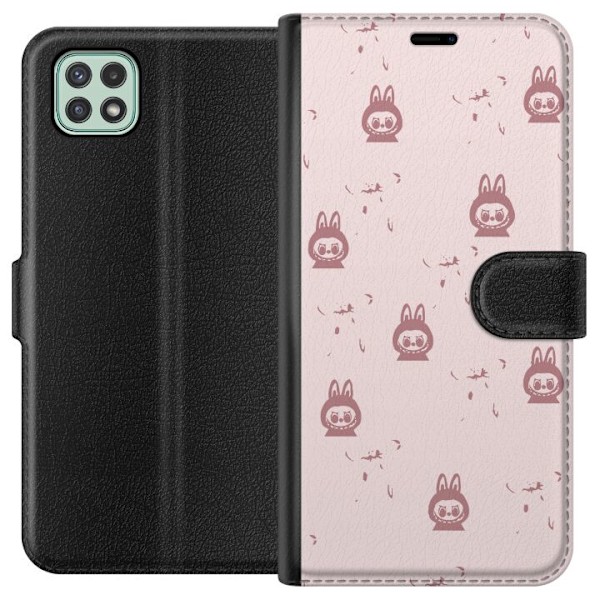 Samsung Galaxy A22 5G Tegnebogsetui Labubu Neon Pop - Neonfarv