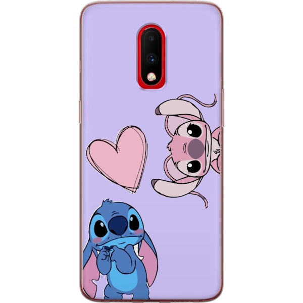 OnePlus 7 Läpinäkyvä kuori Stitch Mode