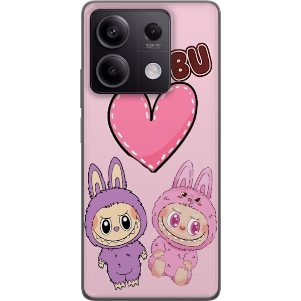 Xiaomi Redmi Note 13 Pro Genomskinligt Skal Labubu Pink Monster