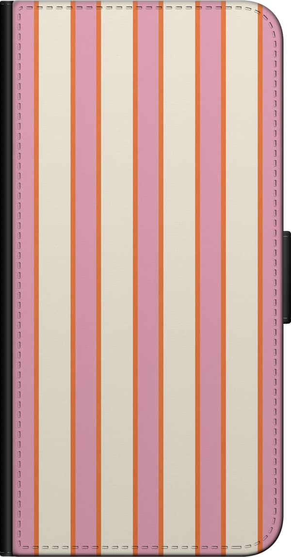 Kompatibel Tegnebogsetui til Sony Xperia 5 II Lyserøde sorbetstriber pink