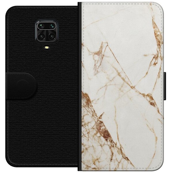 Xiaomi Redmi Note 9S Plånboksfodral Vit marmor