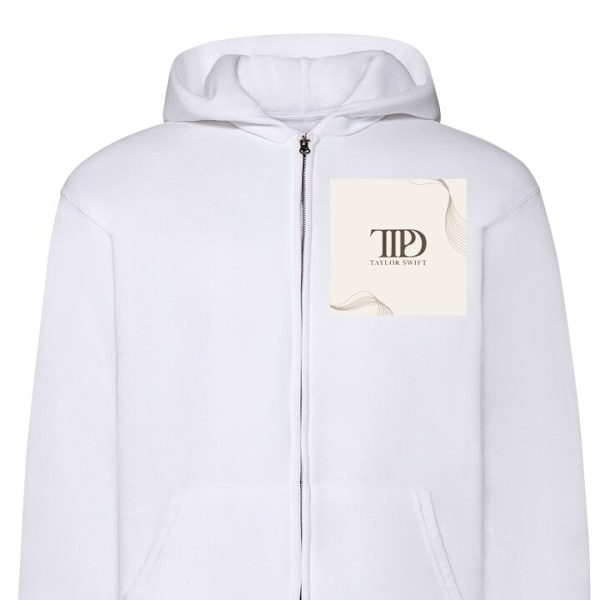 Zip-Hoodie | Hættetrøje med Lynlås til Voksne Taylor Swift hvid XXL