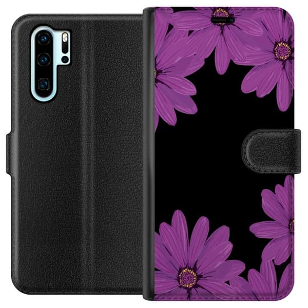 Kompatibel Tegnebogsetui til Huawei P30 Pro Blomsterarrangement
