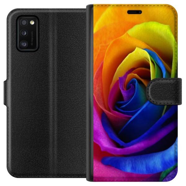 Samsung Galaxy A41 Plånboksfodral Rainbow Rose