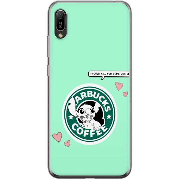 Huawei Y6 Pro (2019) Gennemsigtig cover Stitch Kaffe