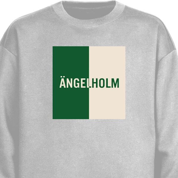 Sweatshirt til Voksne | Klassisk Collegebluse Ängelholm – H grå M