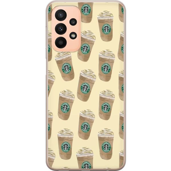 Kompatibelt Mobildeksel til Samsung Galaxy A23 Kaffemønster