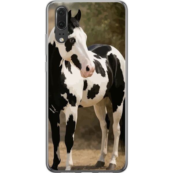 Huawei P20 Läpinäkyvä kuori Kaunis Hevonen - elegantti hevonen kuva-aihe