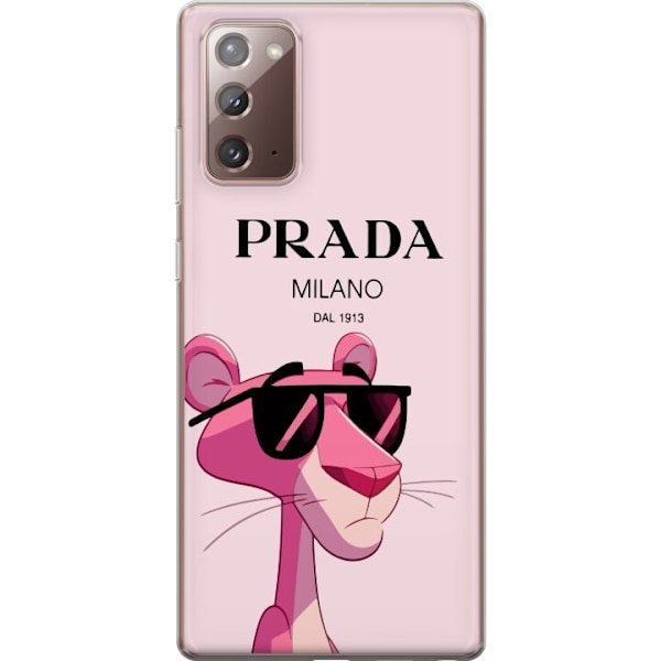 Samsung Galaxy Note20 Genomskinligt Skal Prada Rosa Pantern