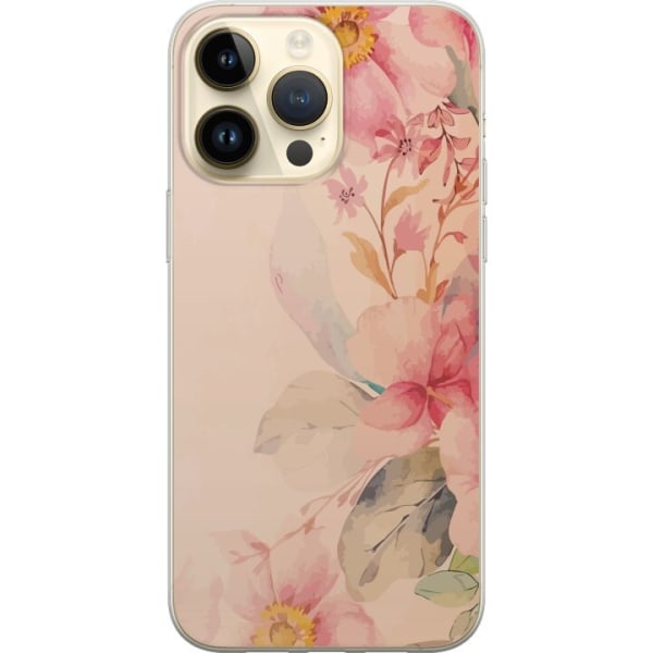 Apple iPhone 14 Pro Max Läpinäkyvä kuori Värikkäät Kukat