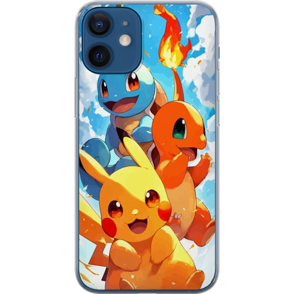 Apple iPhone 12  Läpinäkyvä kuori Pocket Creatures - innoittanut Pokémonista mainitsematta nimeä