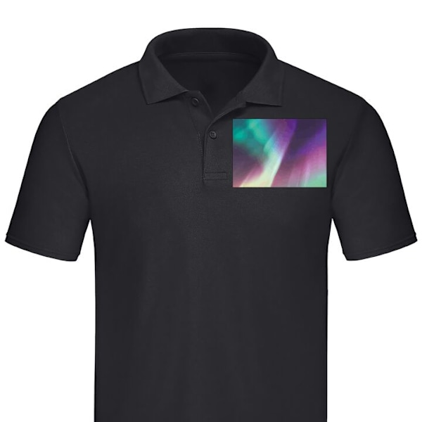 Poloshirt til Voksen | Elegant Poloshirt Nordlys Sort X-Large