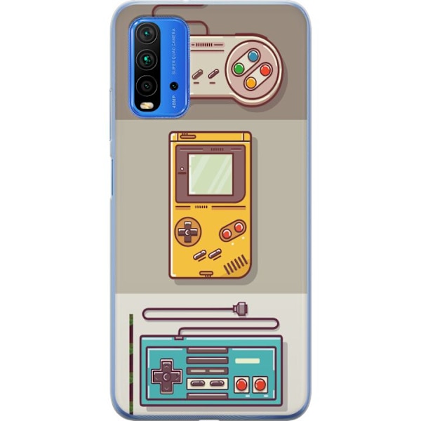 Xiaomi Redmi 9T Läpinäkyvä kuori Nintendo Retro