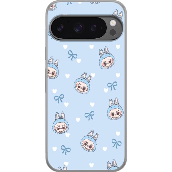Google Pixel 9 Pro XL Läpinäkyvä kuori Labubu Tuli Henki