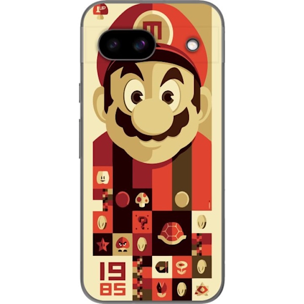 Google Pixel 8a Genomskinligt Skal Super Mario