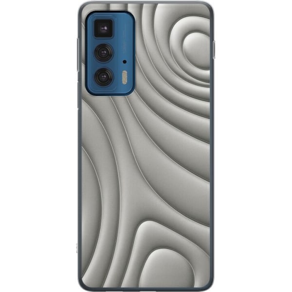 Motorola Edge 20 Pro Genomskinligt Skal Silver Waves