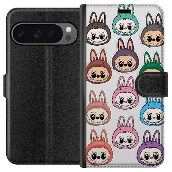 Google Pixel 9 Pro XL Lommeboketui Labubu Macaron Monster - S